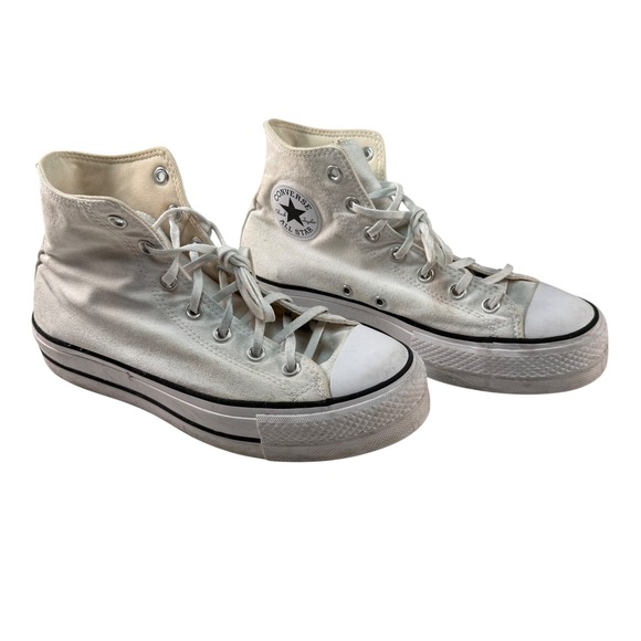 Converse Chuck Taylor Platform High Top White Size 9 Women Canvas - Picture 2 of 6